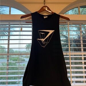 Gymshark Men's Black Muscle Tank Top Sleeveless Shirt Graphic Logo M